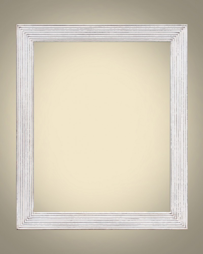 Natalini Cornice Legno Bianco 10x15 Cm - Fatta In Italia - Vetro Lucido E Velluto Oro