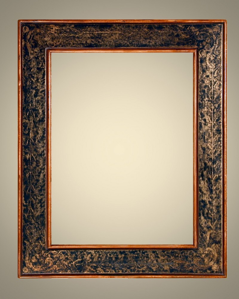 Cornici Laccate - oro a guazzo - 677/7  - Cornice in legno di tiglio massello&nbsp; con decori su oro a guazzo nella fascia centrale e bolo rosso nei bordi. Rifinita con patine e cere naturali.Oltre che nelle misure standard, questo modello Ã¨ disponibile anche in misure a richiesta.  Caratteristiche tecniche:Larghezza: mm 70Altezza: mm 20Altezza Battuta: mm 12 - Cornici artigianali - Casa d'Arte - Bra (CN)